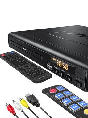 Region-Free DVD Player 1080p HDMI Large Button Remote NIOB